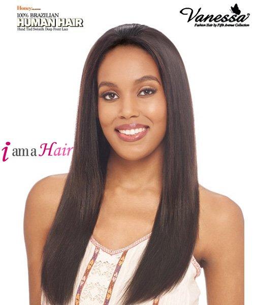 Vanessa 100% cabello humano brasileño sin procesar 13 x 5 Atado a mano de oreja a oreja Peluca delantera de encaje - TH35 ENNIE