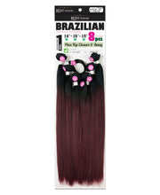 Load image into Gallery viewer, New Born Free Remi Touch 8pcs - Yaki Straight 18,20,22+Top Closure &amp; Bang - ER8S3
