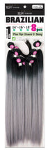 Load image into Gallery viewer, New Born Free Remi Touch 8pcs - Yaki Straight 18,20,22+Top Closure &amp; Bang - ER8S3
