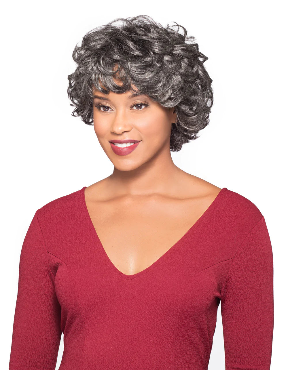 Alicia FOXY SILVER H/H GARNET WIG - 13994