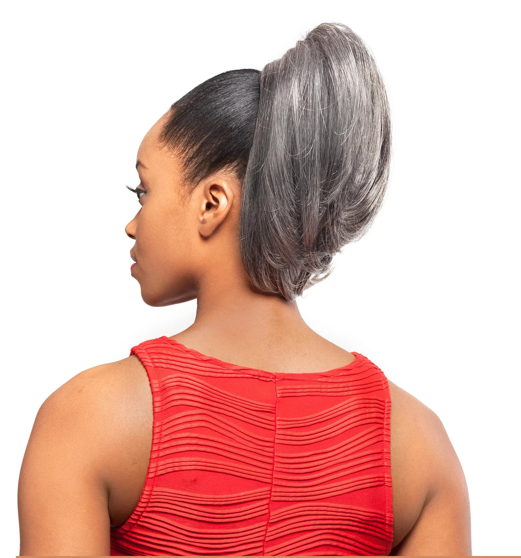 Alicia Foxy Silver Synthetic Ponytail (Drawstring) - DS02 - 14618
