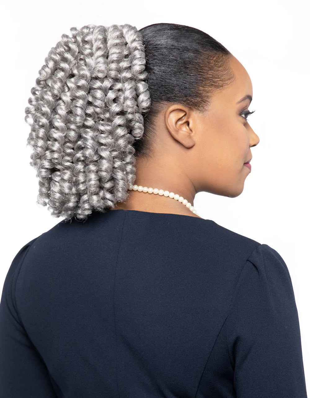 Alicia Foxy Silver Synthetic Ponytail (Drawstring)- DS20 - 14693