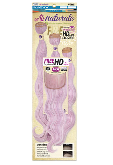 New Born Free Ali Naturale Body Wave 18, 20, 22 + Cierre HD 4X4 (1/25) - AN344D5