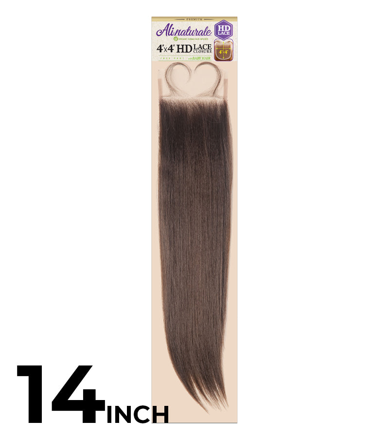 New Born Free ALI NATURALE 4X4 HD LACE CLOSURE STRAIGHT 14