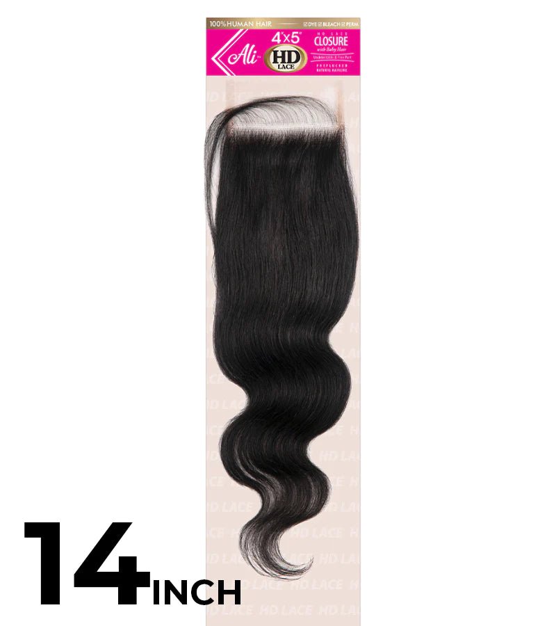 New Born Free BRAZILIAN BUNDLE HD 4X5 CIERRE DE CORDONES-BODY WAVE 14