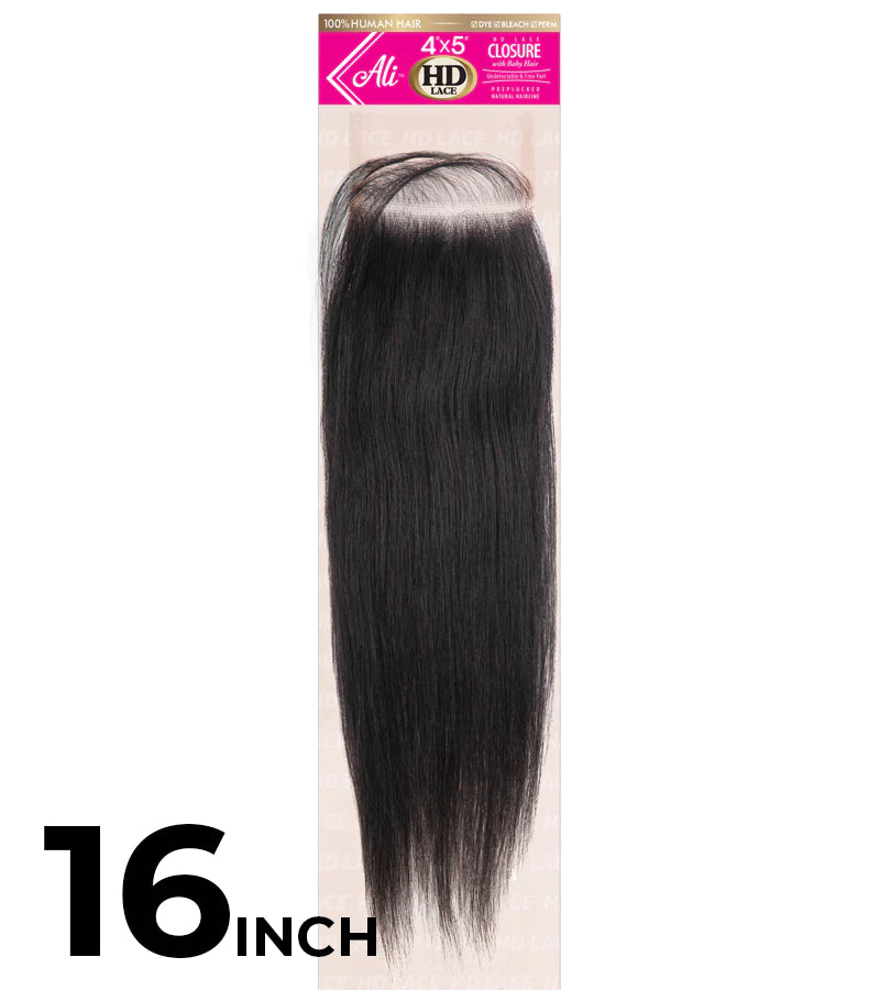 New Born Free BRAZILIAN BUNDLE HD 4X5 LACE CLOSURE-STRAIGHT 16