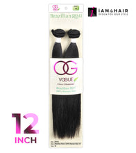 Cargar imagen en el visor de la galería, New Born Free  100% Human Hair Brazilian Vogue Remi Weaving 12&quot; - OG12
