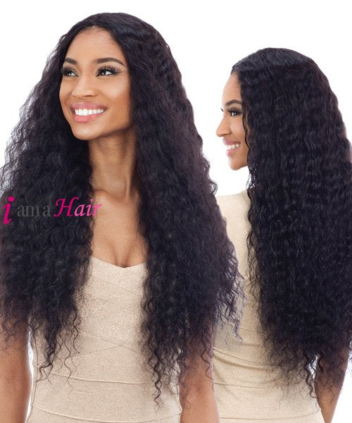 Shake-N-Go Naked 100 % Remi Human Hair  Lace Front Wig W&W - Natural Deep Wave 30