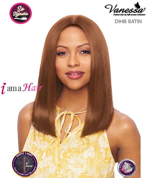 Vanessa DIHB SATIN - Peluca de encaje de fiesta de mezcla de cabello humano de 6
