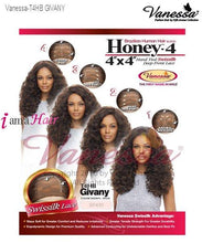 Cargar imagen en el visor de la galería, Peluca con malla frontal Vanessa T4HB GIVANY - Peluca con malla frontal Swissilk Lace Honey-4 de mezcla de cabello humano
