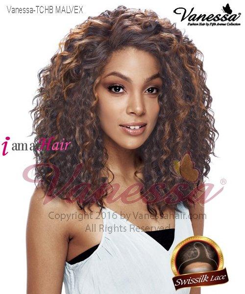 Vanessa Lace Front Wig TCHB MALVEX - Human Hair Blend C-SIDE LACE PART Lace Front Wig