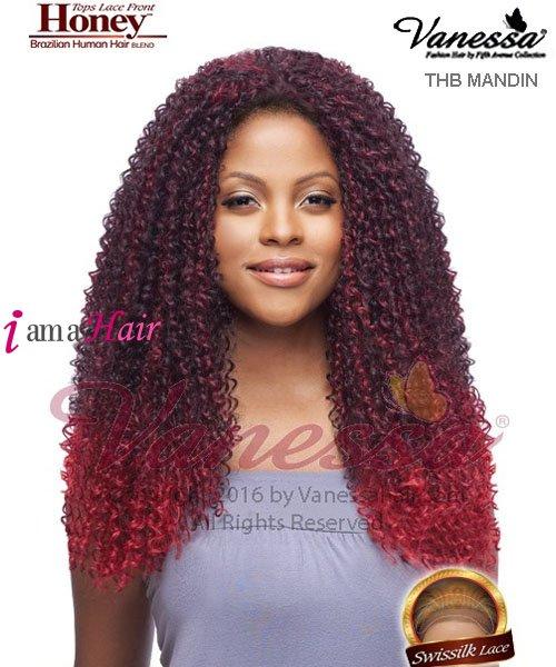 Vanessa THB MANDIN - Mezcla de cabello humano TOPS LACE FRONT HONEY Peluca con malla frontal