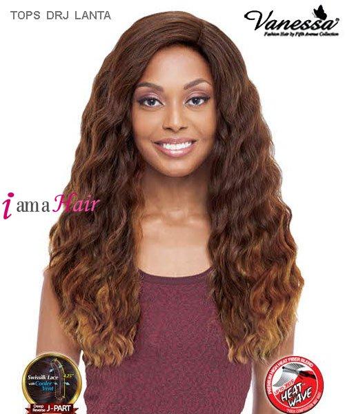 Vanessa TOPS DRJ LANTA - Synthetic Deep Reverse J-Side Swiss Silk Lace Front Wig