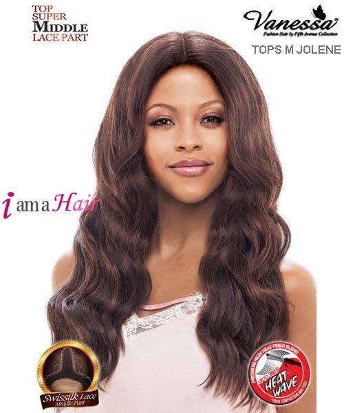 Vanessa TOPS M JOLENE - Synthetic Express Swissilk Lace Middle Part Lace Front Wig