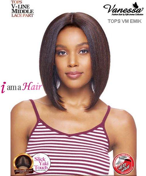 Vanessa TOPS VM EMIK - Synthetic Express Swissilk Lace V-Line Middle Part  Lace Front Wig