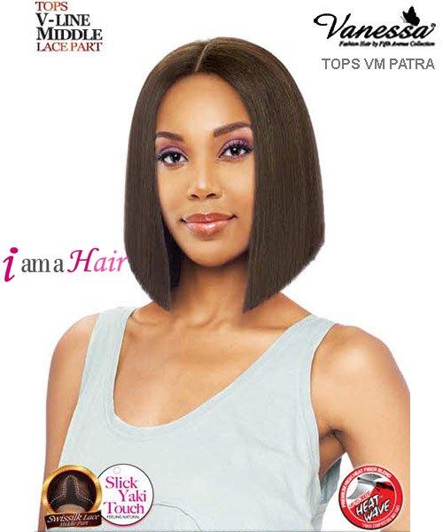 Vanessa TOPS VM PATRA - Peluca sintética Express Swissilk Lace V-Line Parte media Lace Front Peluca