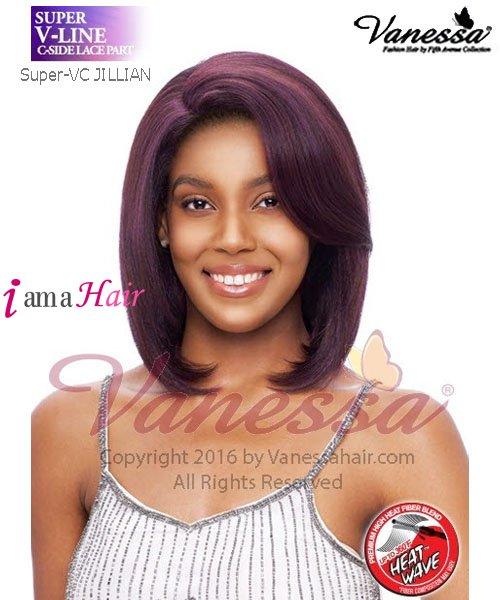 Vanessa Full Wig JILLIAN - Synthetic SUPER V-LINE C-SIDE LACE PART Full Wig