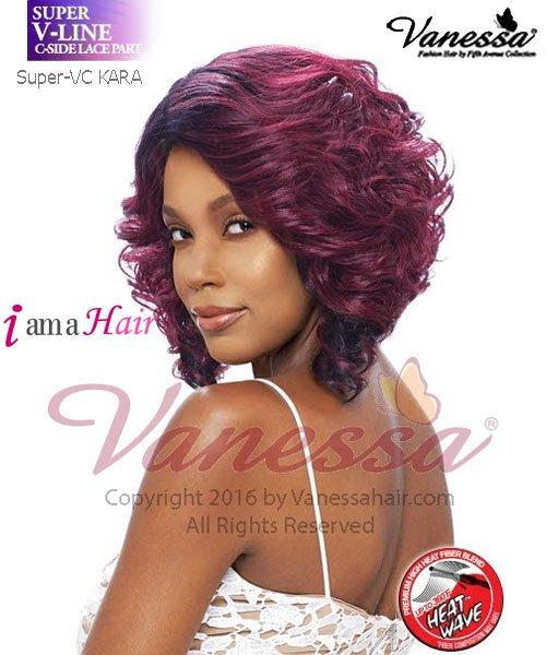 Vanessa Full Wig KARA - Synthetic SUPER V-LINE C-SIDE LACE PART Full Wig