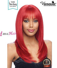 Load image into Gallery viewer, Vanessa Synthetic Tops Slim Bang Lace Front Wig - TBANG IKON
