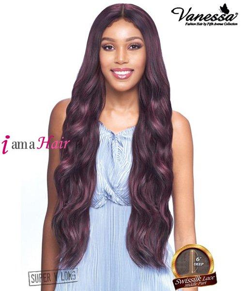 Vanessa Honey Brazilian Human Hair Blend  Tops Deep Part Lace Front Wig - TDHB ILMA 40