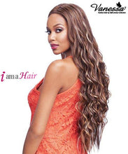 Load image into Gallery viewer, Vanessa Human Hair Blend Middle Part Designer Lace Front Wig - TMLA MALIBU
