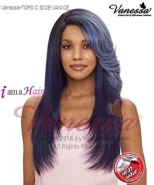 Vanessa Synthetic Lace Front Wig - TOPS C SIDE JANICE